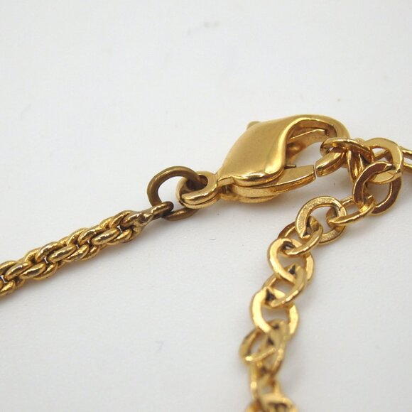 Authentic Christian Dior CD logo Necklace metal/Rhinestone [Used] - Picture 6 of 8